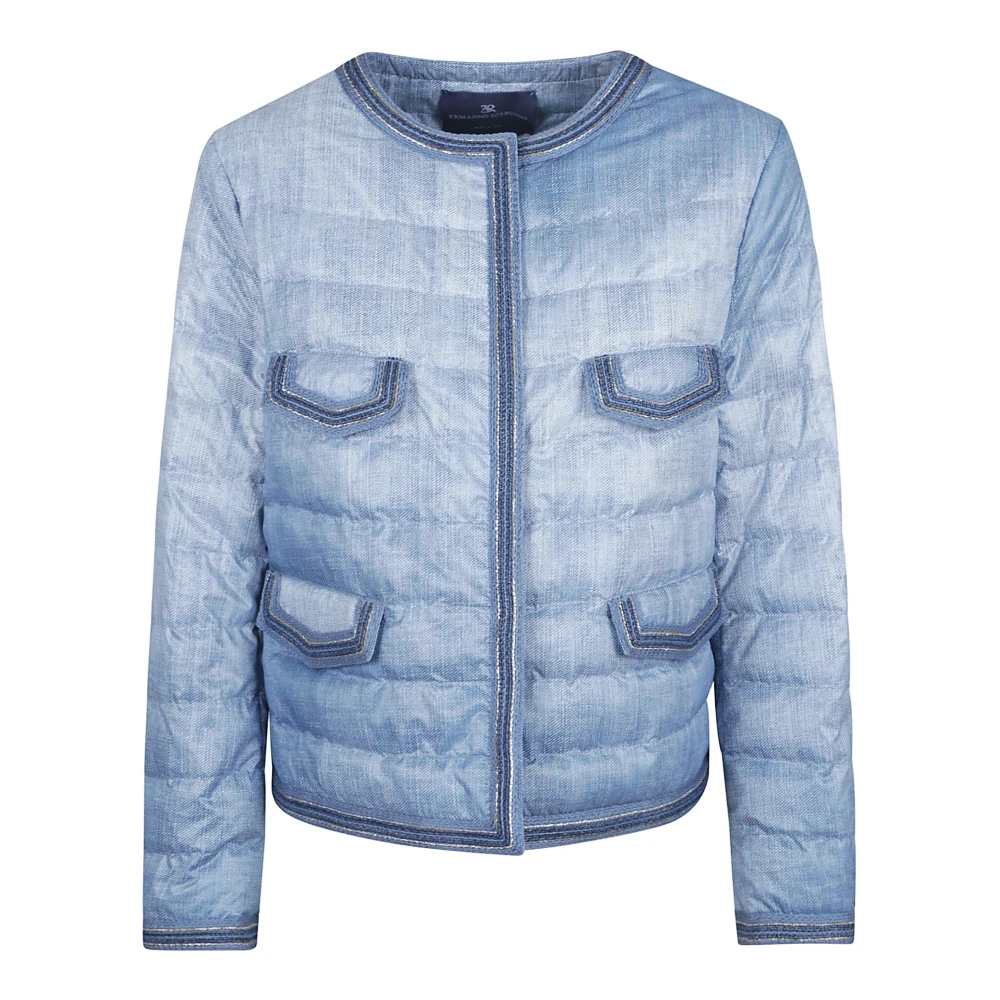 Ermanno Scervino Blauwe Jas voor Vrouwen Blue Dames