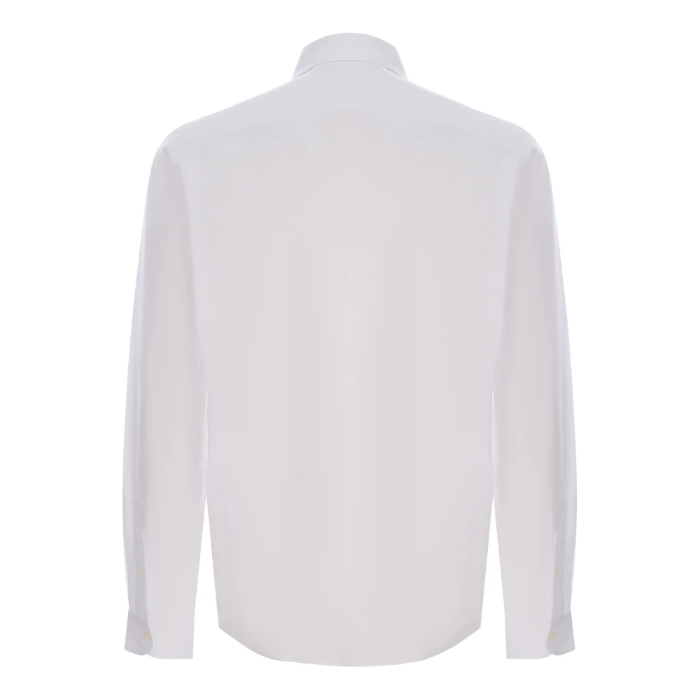 Filippo De Laurentiis Klassieke Witte Katoenen Jersey Overhemd White Heren