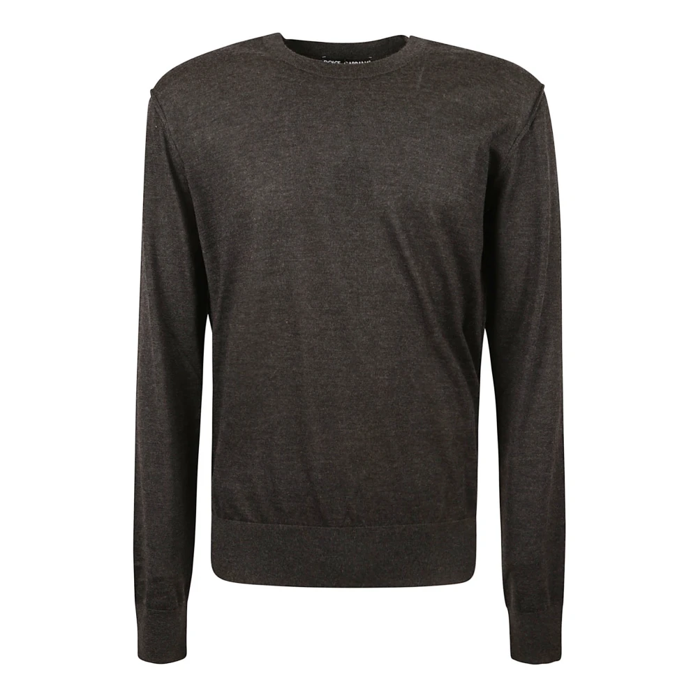 Dolce & Gabbana Ronde hals trui voor mannen Gray Heren