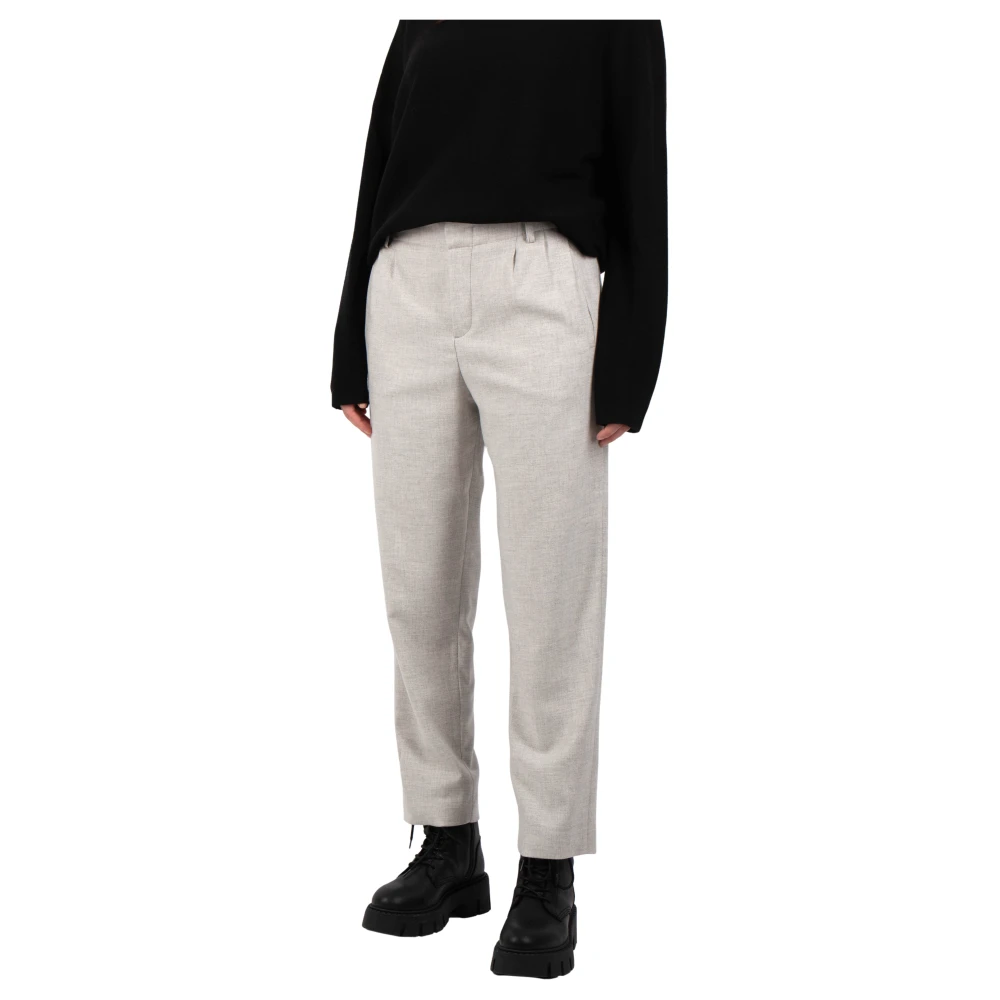 Drykorn Women's Gray Dispatch Trousers - Slim-Fit Trousers - W31 L34 - Trousers