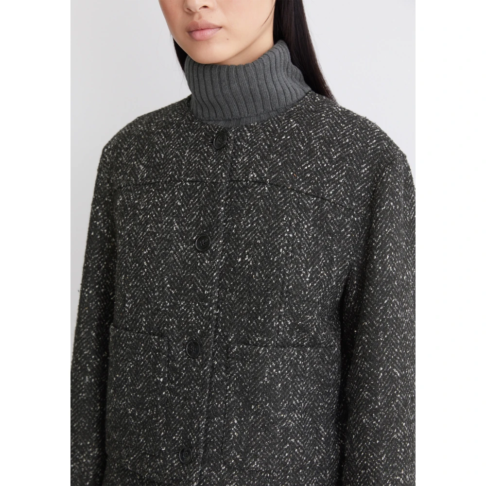 Marc O'Polo Bouclé jas relaxed Black Dames
