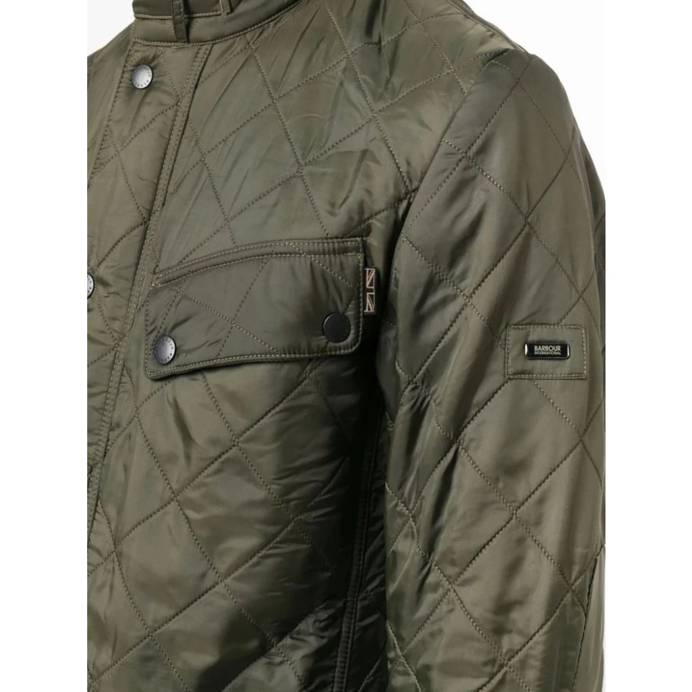 Barbour Groene Diamant Gewatteerde Jas Green Heren
