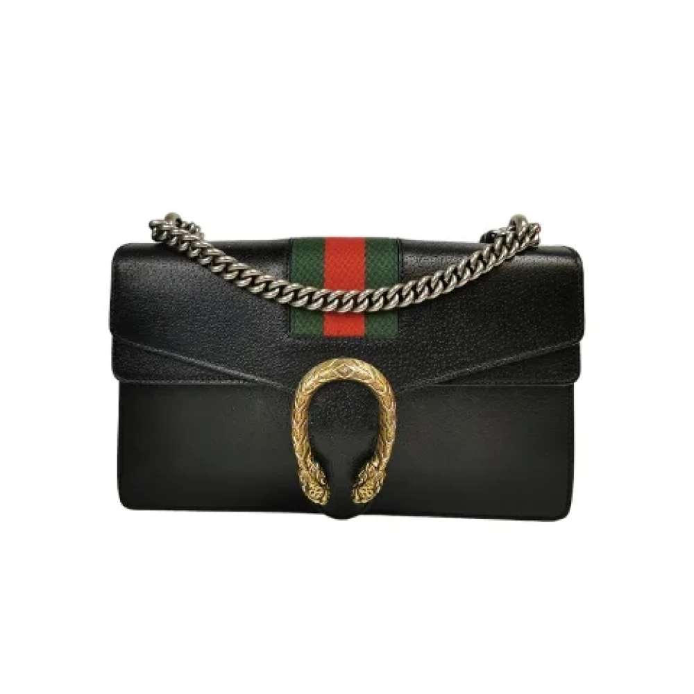 Gucci Vintage Pre-owned Leather gucci-bags Black Dames
