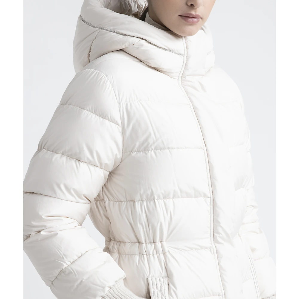 PESERICO WR perzikhuid microvezel donsjas White Dames