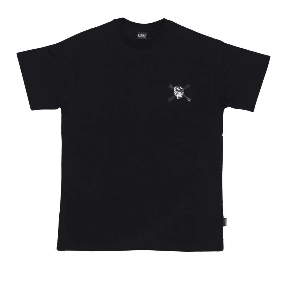 Propaganda Svart Crew Neck Tee med Logo Black, Herr