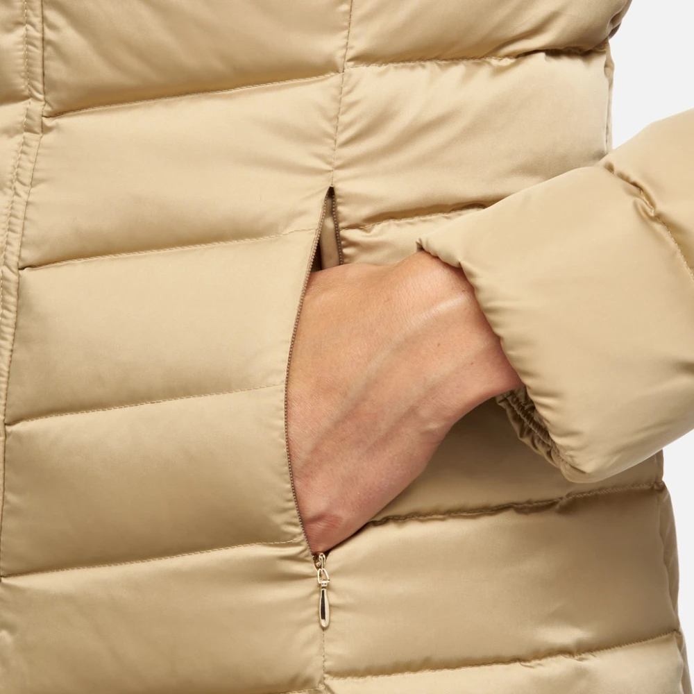 Geox Stijlvolle Armagnak Mantel voor Mannen Beige Dames