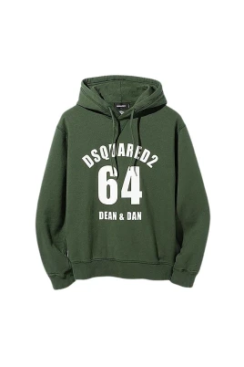 Hoodie med ribbad fåll