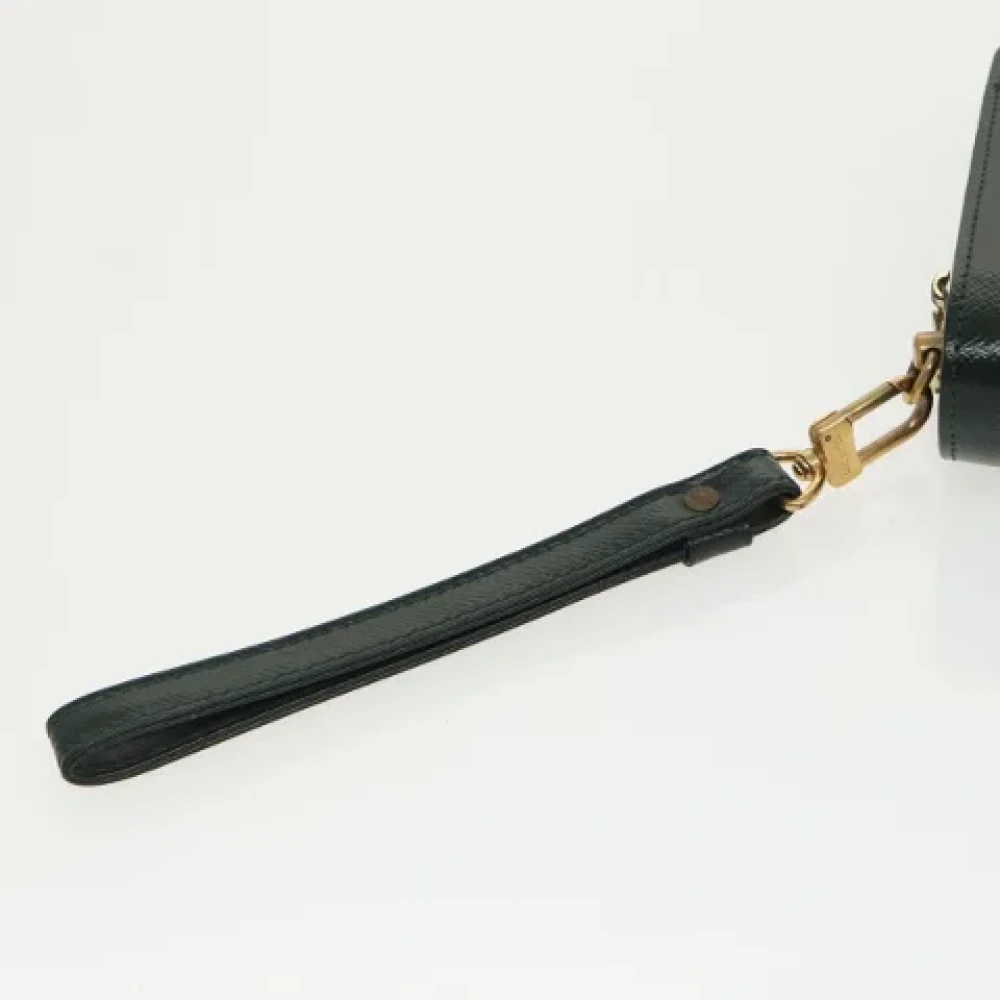 Louis Vuitton Vintage Pre-owned Leather clutches Green Dames