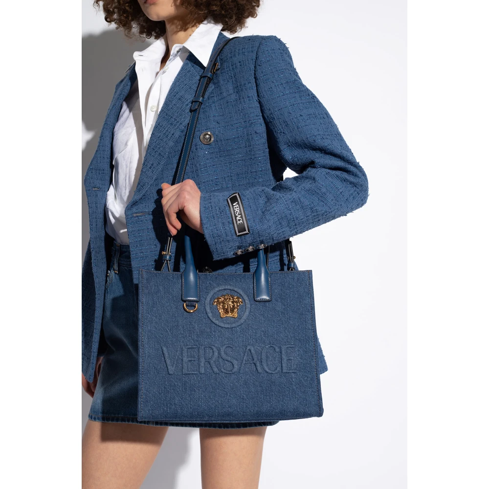 Versace La Medusa Small shopper tas Blue Dames