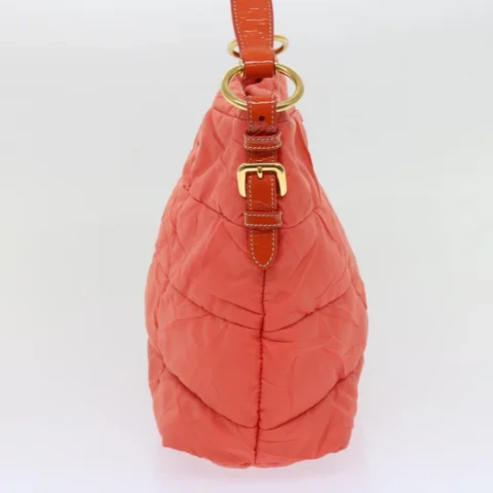 Prada Vintage Pre-owned Nylon handbags Orange Dames
