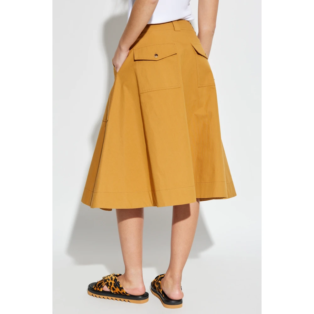 Moschino Uitlopende rok Yellow Dames