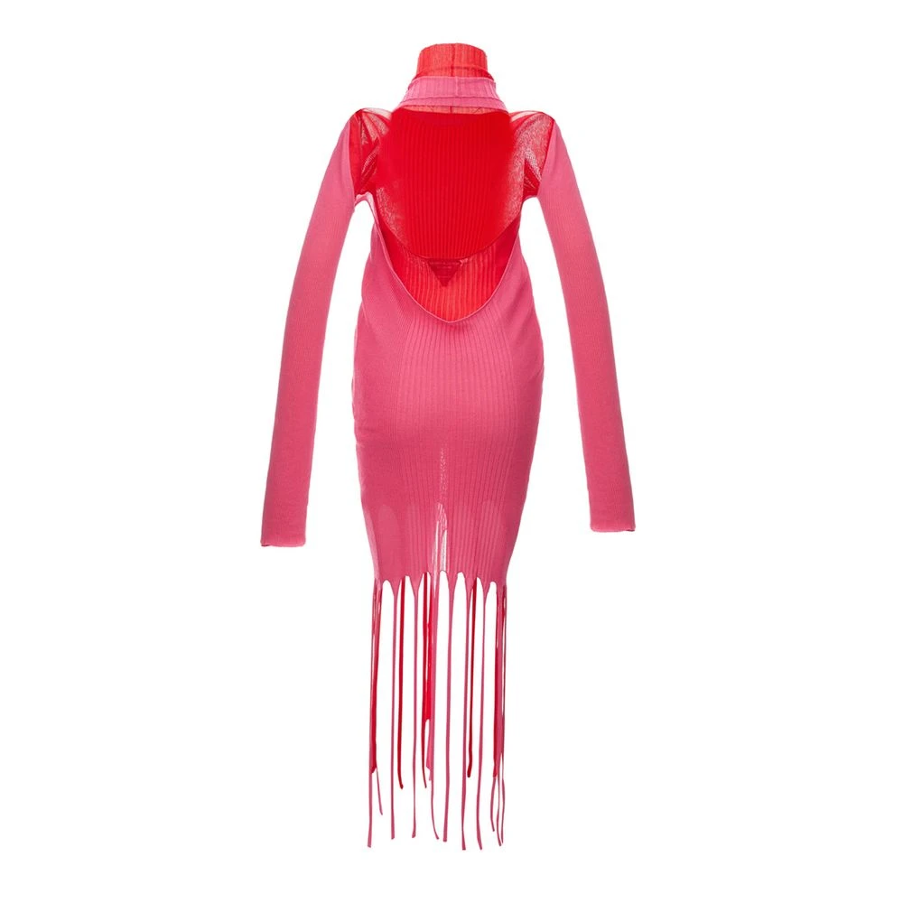 Bottega Veneta Rosa Katoenen Jurk Pink Dames