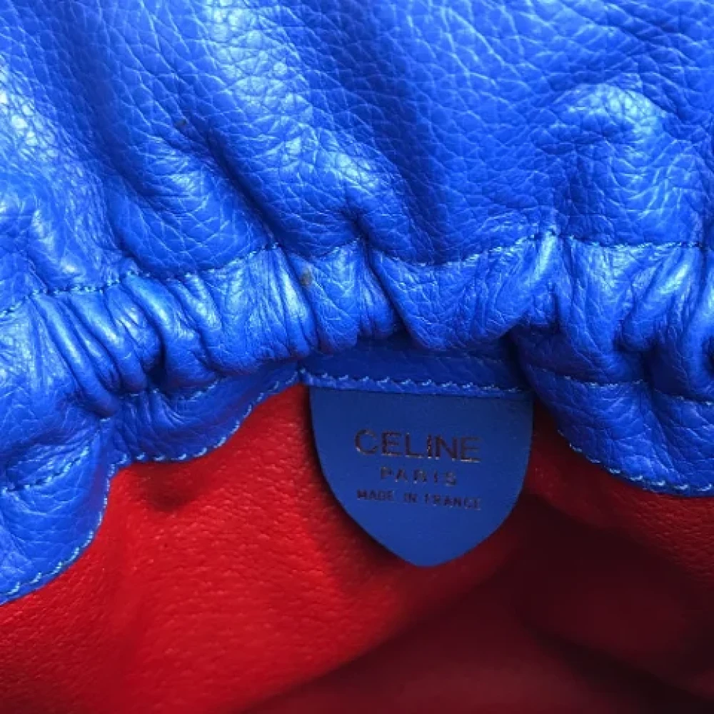 Celine Vintage Pre-owned Leather shoulder-bags Blue Dames