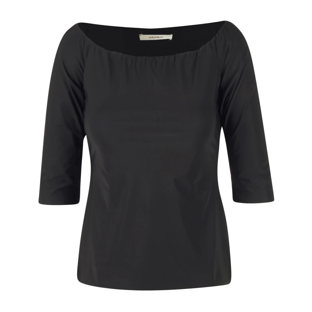 Maliparmi Jersey Boothals T-shirt Black Dames