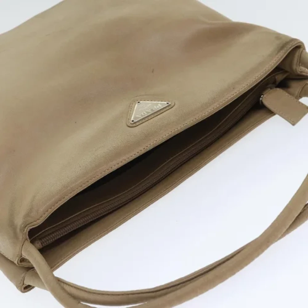 Prada Vintage Pre-owned Leather prada-bags Beige Dames