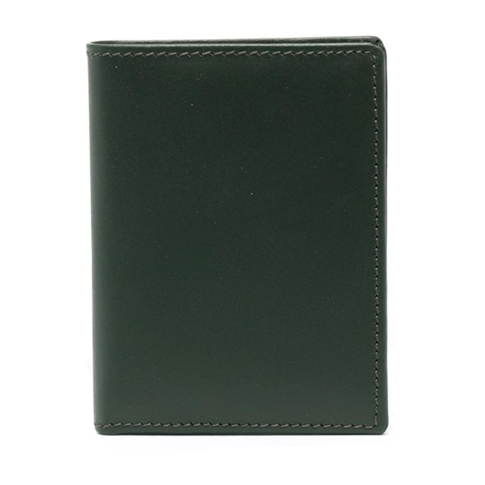 Comme des Garçons Groene Leren Portemonnee Klassieke Lijn Green Unisex
