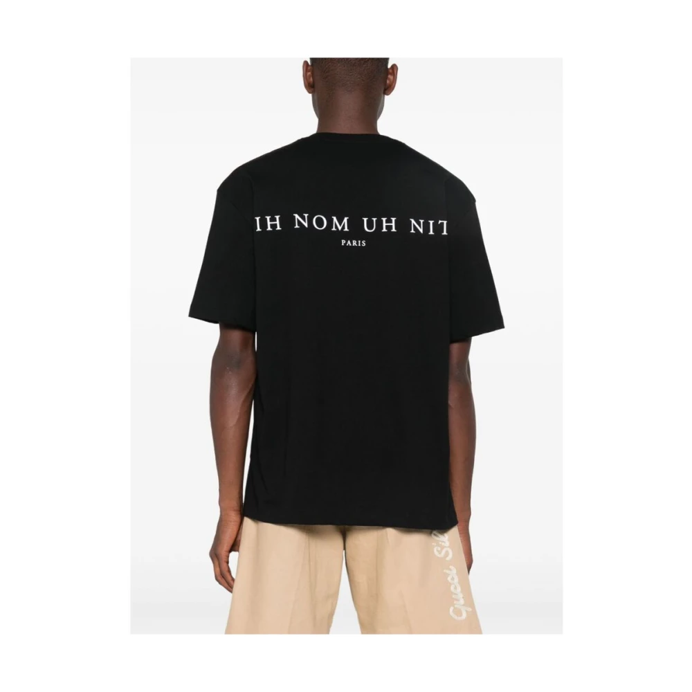IH NOM UH NIT Maskerprint Katoenen T-shirt Black Heren