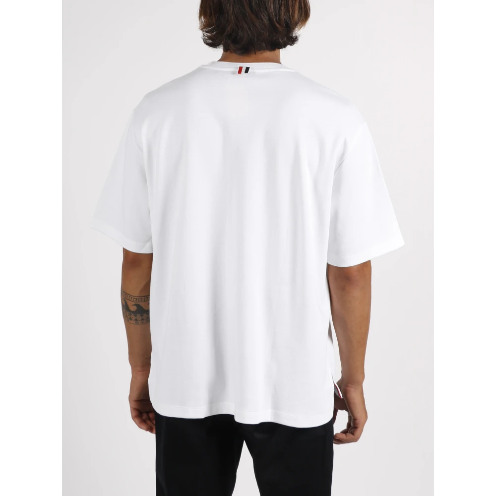Thom Browne Oversize Crewneck T-Shirt White Heren