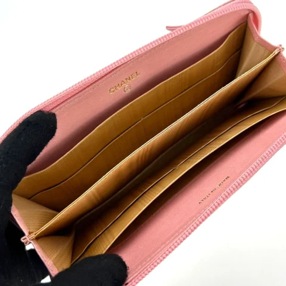 Chanel Vintage Pre-owned Leather wallets Pink Dames