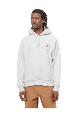 Amerikansk Script Hoodie i Ash Heather