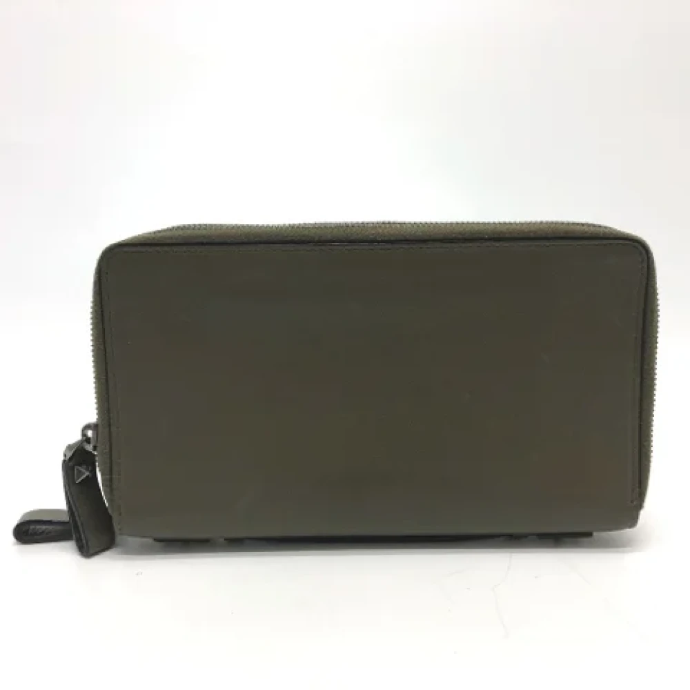 Valentino Vintage Pre-owned Leather wallets Green Dames