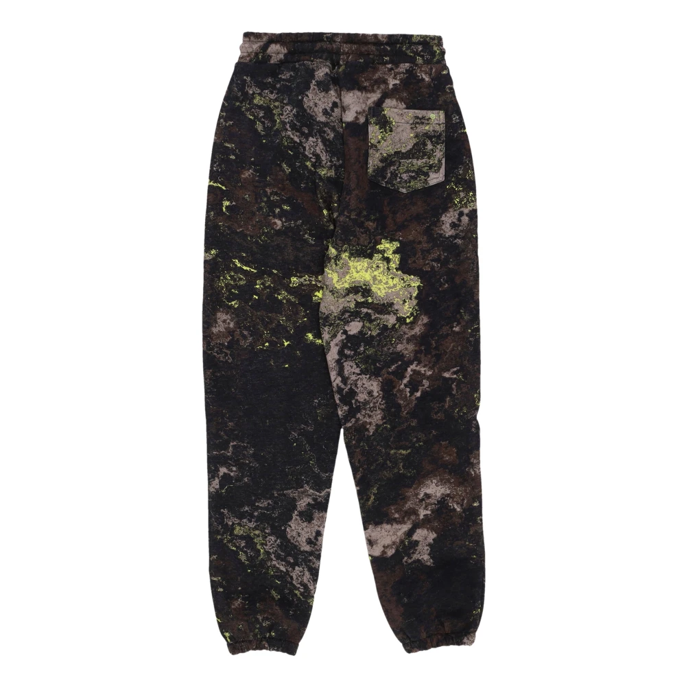Dolly Noire Donkere Camo Chemische Sweatpants Elastische Taille Multicolor Heren