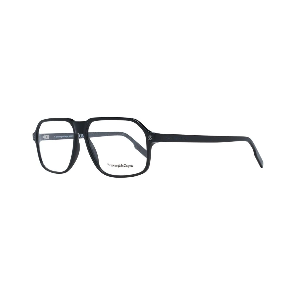 Ermenegildo Zegna Zwarte Aviator Optische Frames Black Heren