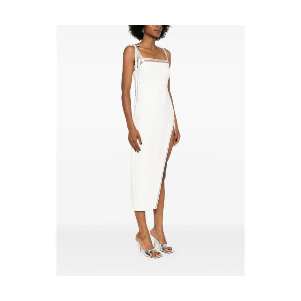 David Koma Kristalversierde Witte Jurk White Dames