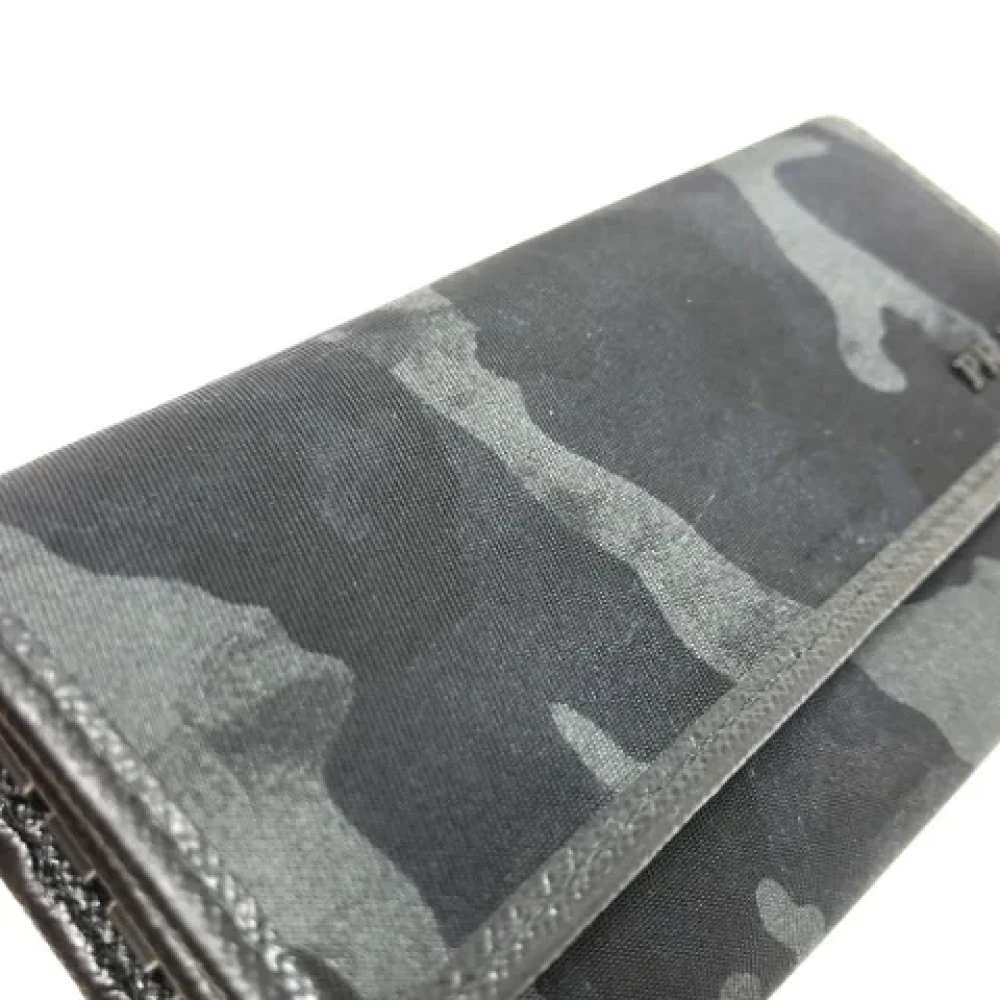 Prada Vintage Pre-owned Nylon wallets Black Dames