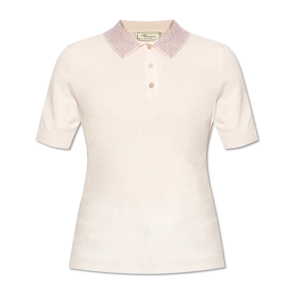 Blumarine Polo met decoratieve afwerking Pink Dames