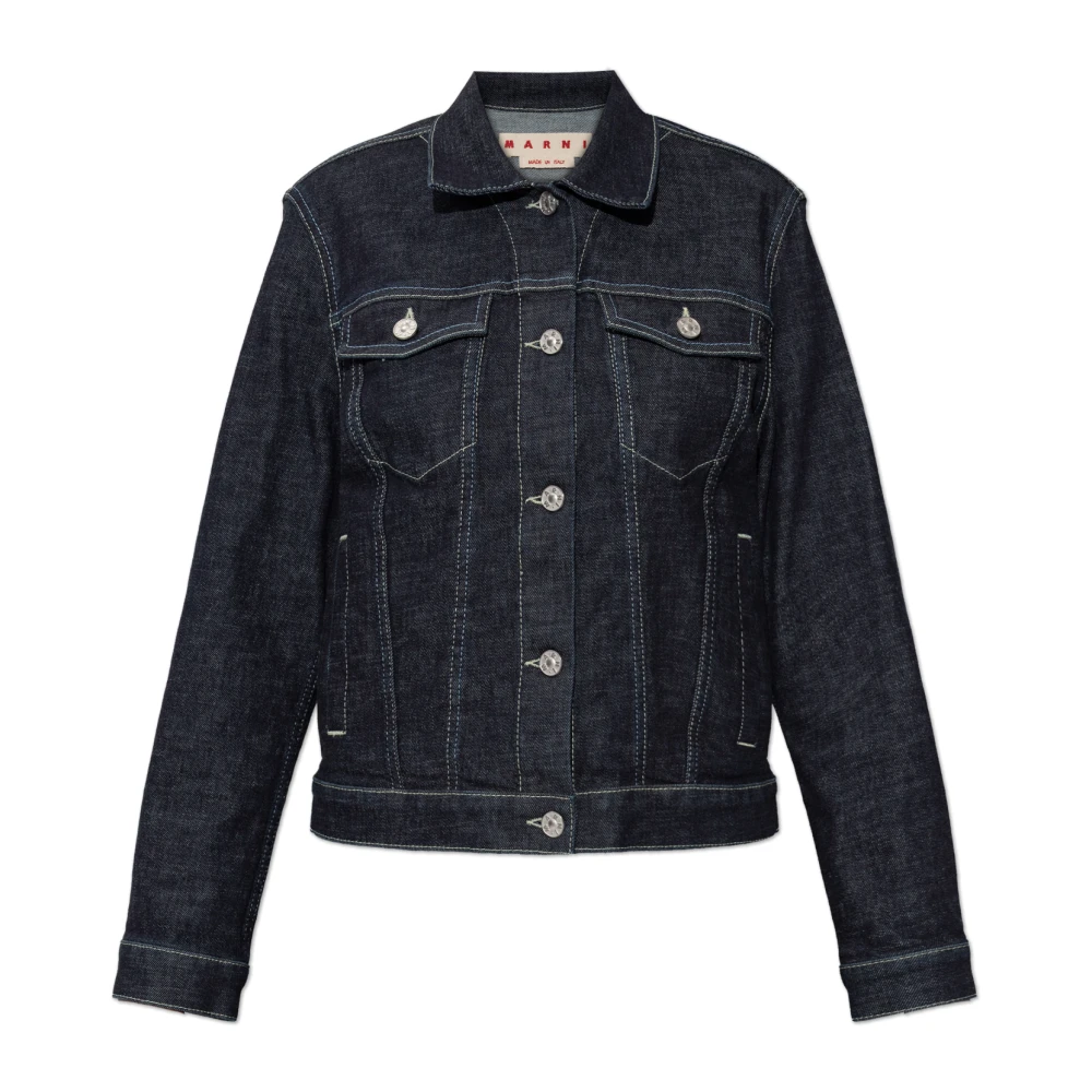 Marni Women's Blue Denim Jackets, 2XS, Denim Jacket