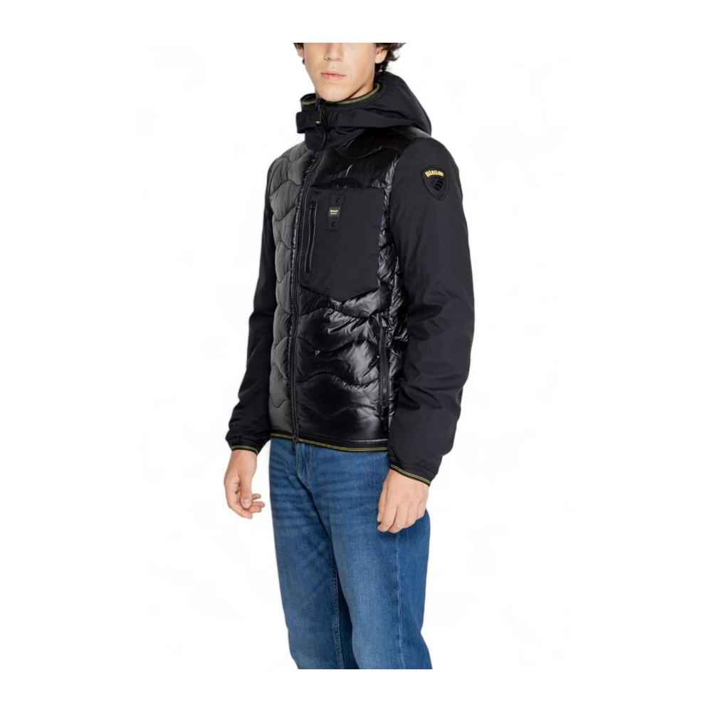 Blauer Zwarte Blend Jas Heren Herfst Winter Collectie Black Heren