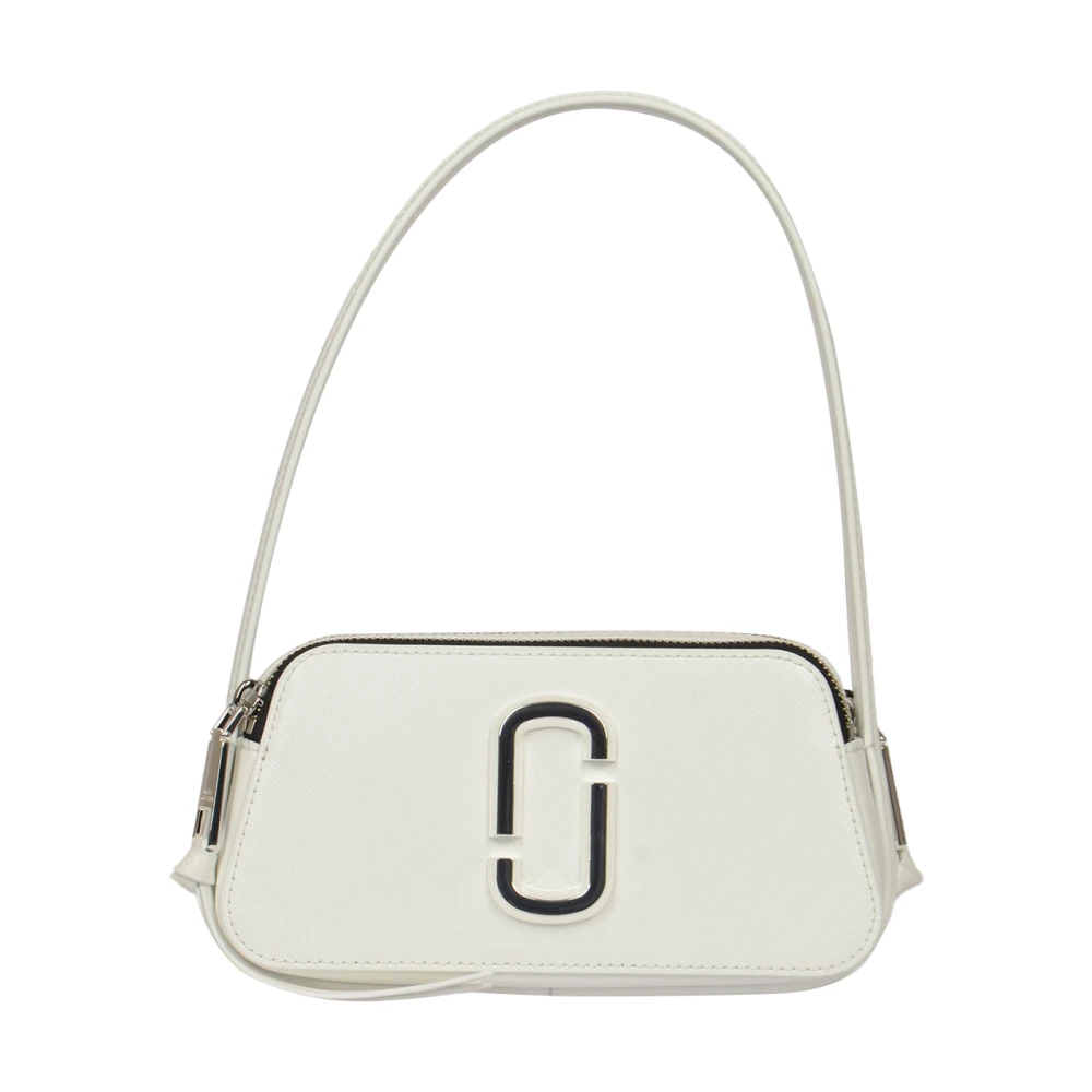Marc Jacobs Shoppers The Slingshot Shoulder Bag Leather White in wit