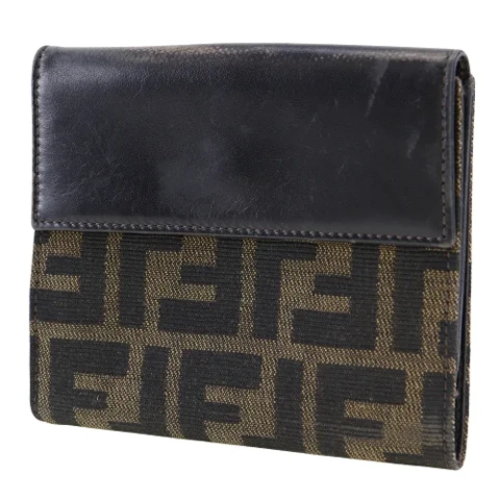 Fendi Vintage Pre-owned Canvas wallets Brown Dames