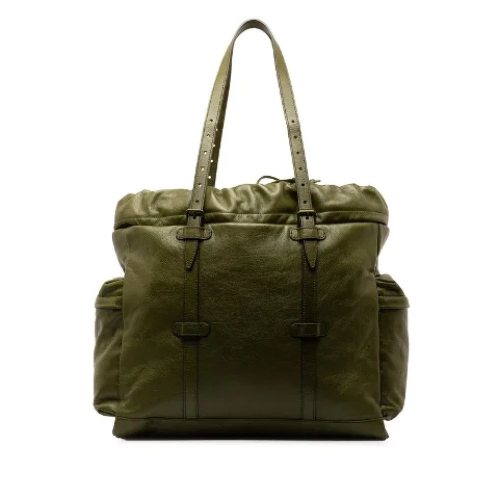 Gucci Vintage Pre-owned Leather gucci-bags Green Dames