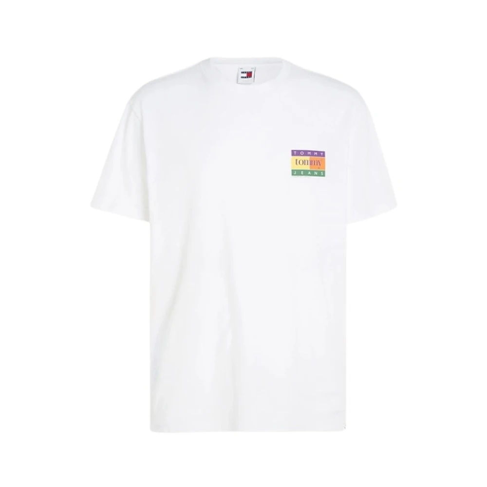 Tommy Jeans Kleurrijk Grafisch Logo T-Shirt White Heren