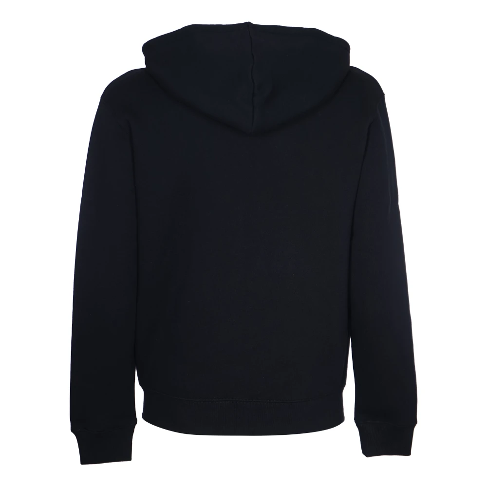 Maison Kitsuné Handgeschreven Comfort Rits Hoodie Black Heren