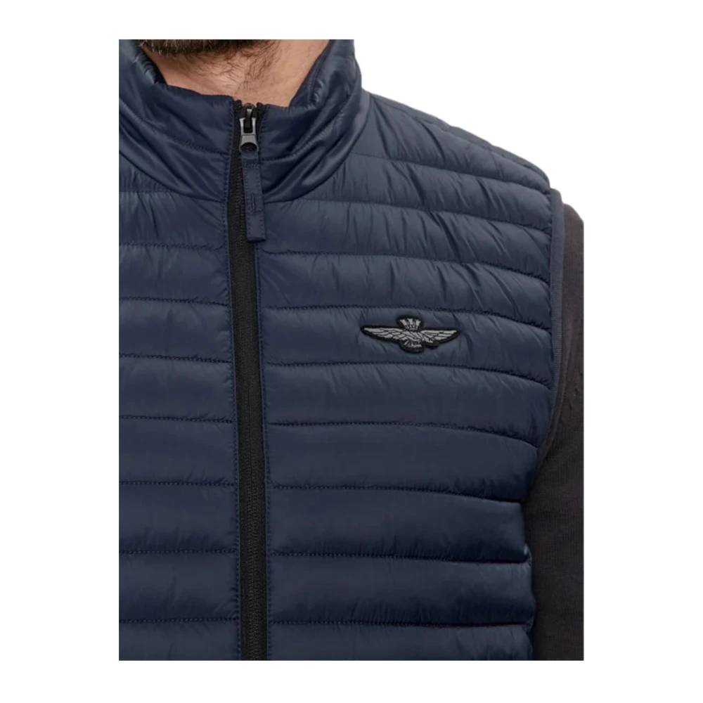 aeronautica militare Stijlvolle Gilet voor Mannen Blue Heren