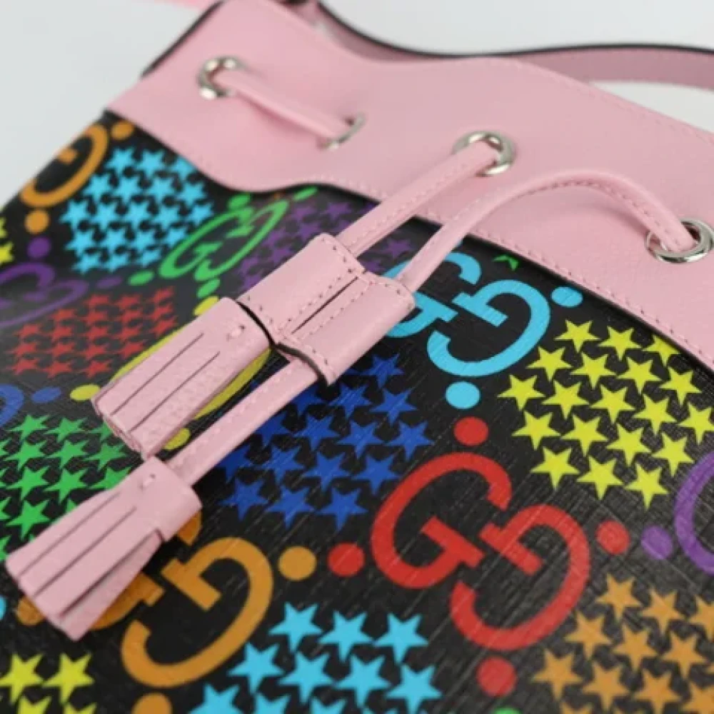 Gucci Vintage Tweedehands Roze Canvas Gucci Schoudertas Pink Dames