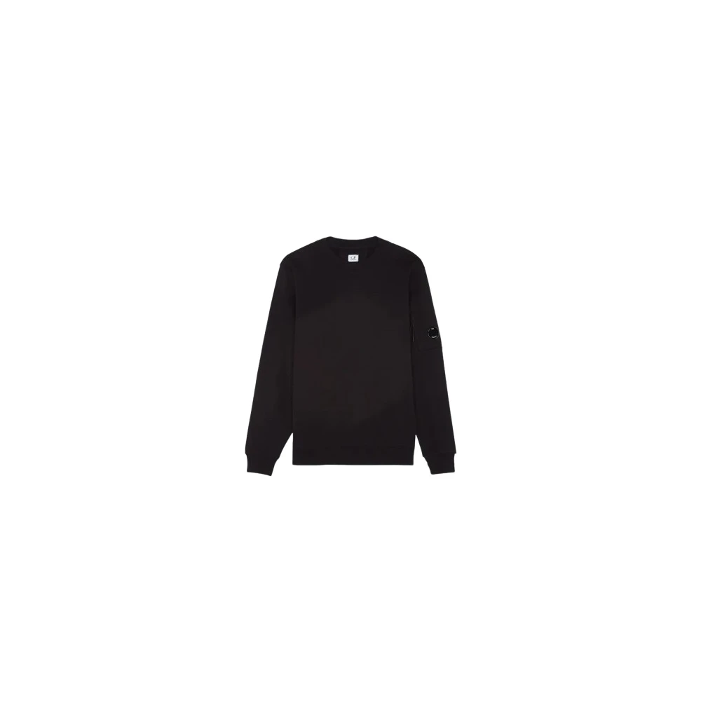 C.p. Company Svart Sweatshirt Rund Hals Lång Ärm Black, Herr