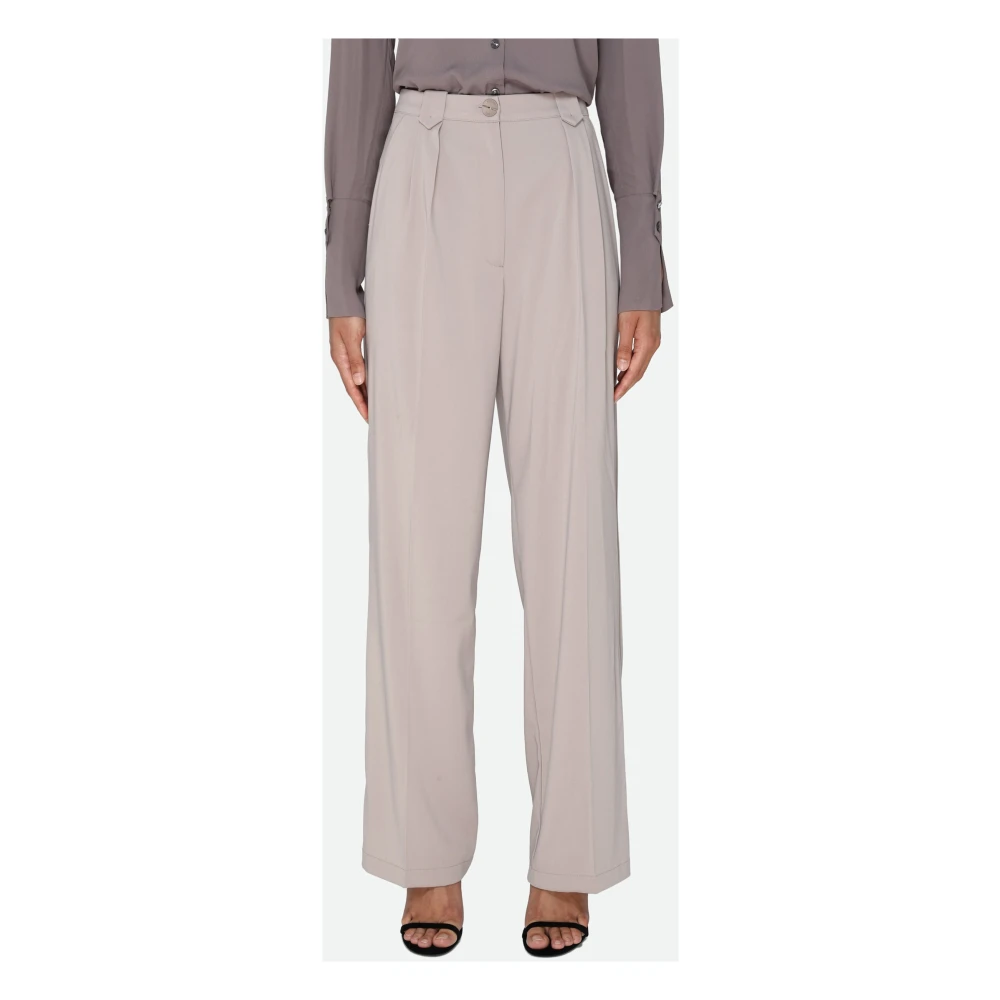 PATRIZIA PEPE Palazzo Stijl Tortora Broek Gray Dames