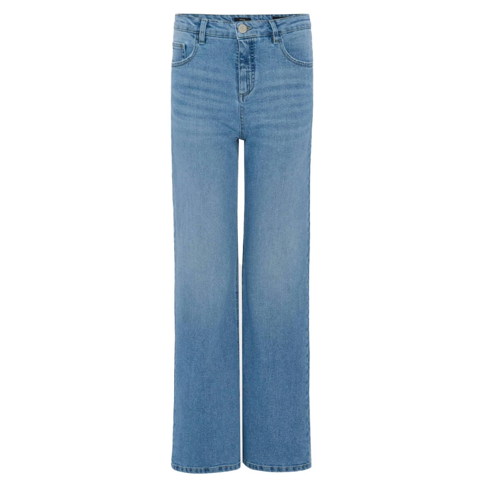 Opus Relaxed fit jeans met contrastnaden