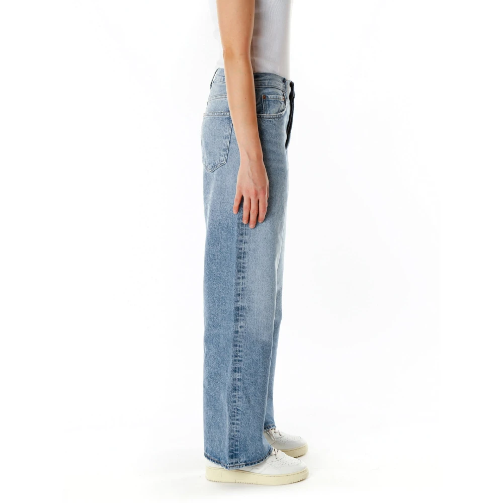 Agolde Baggy Low Rise Jeans Blue Dames