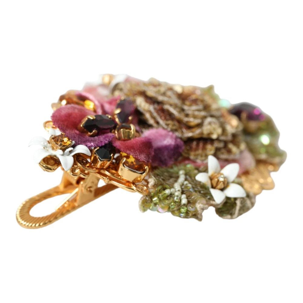 Dolce & Gabbana Kristallen Bloemen Haarklem Multicolor Dames