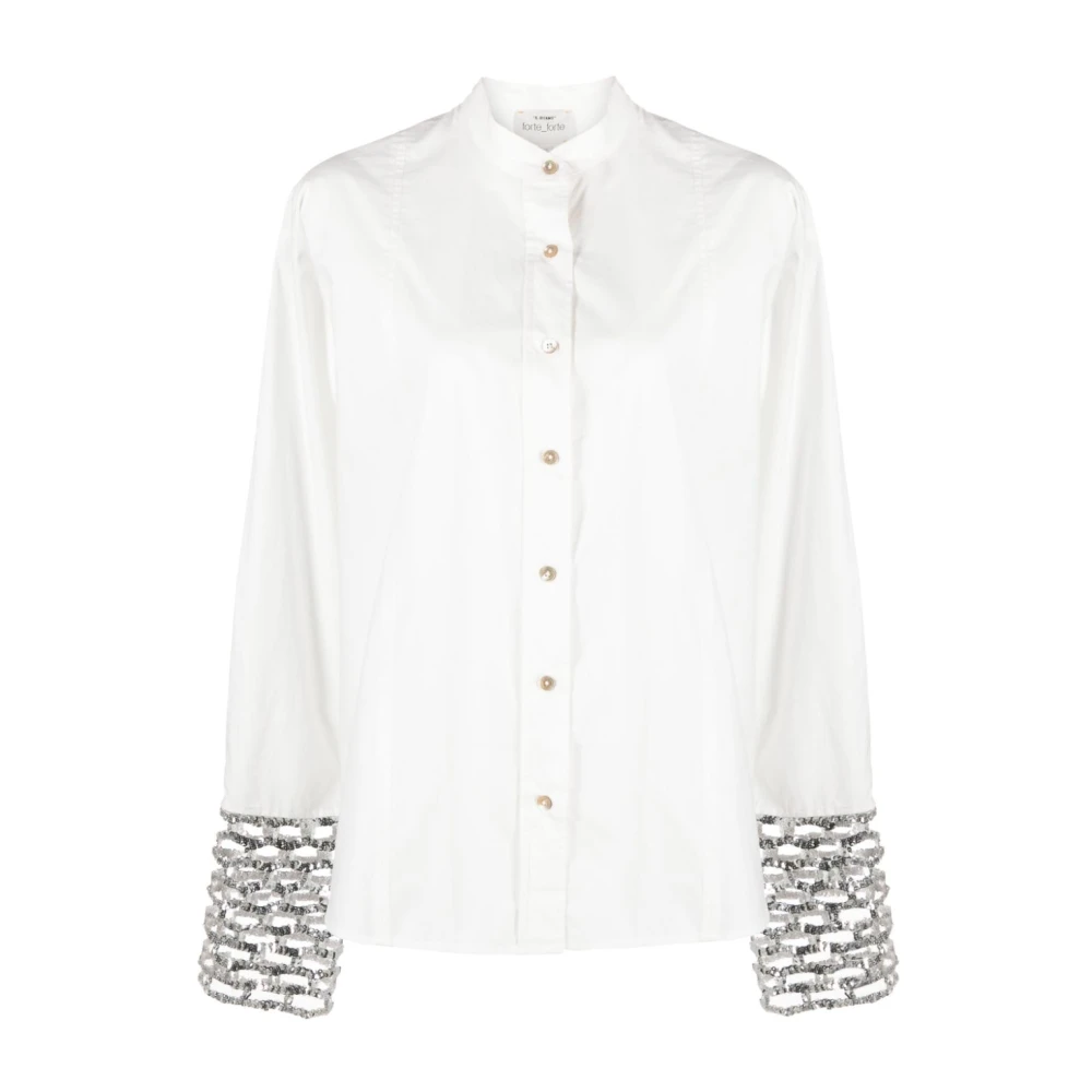 Forte Katoenen shirt White Dames