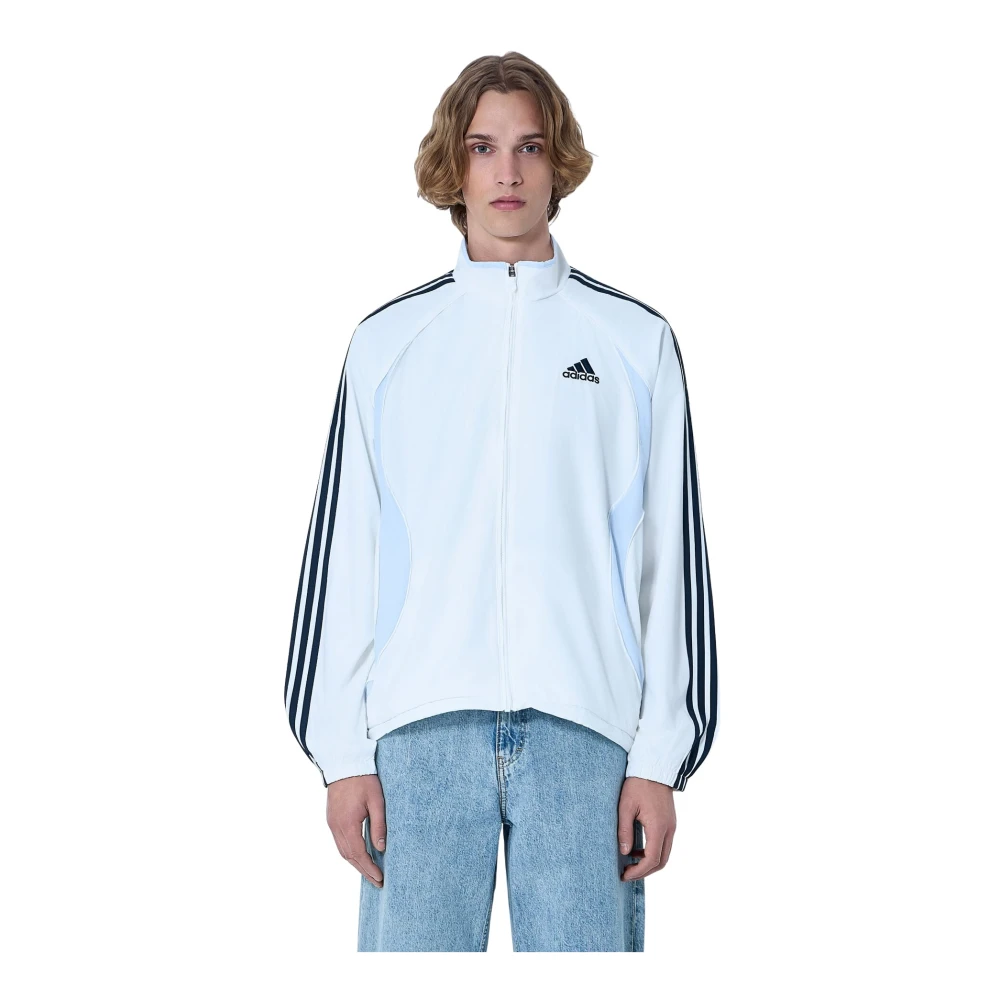 Adidas Men's White Training Jackets, L, Track Jacket With Logo Detail