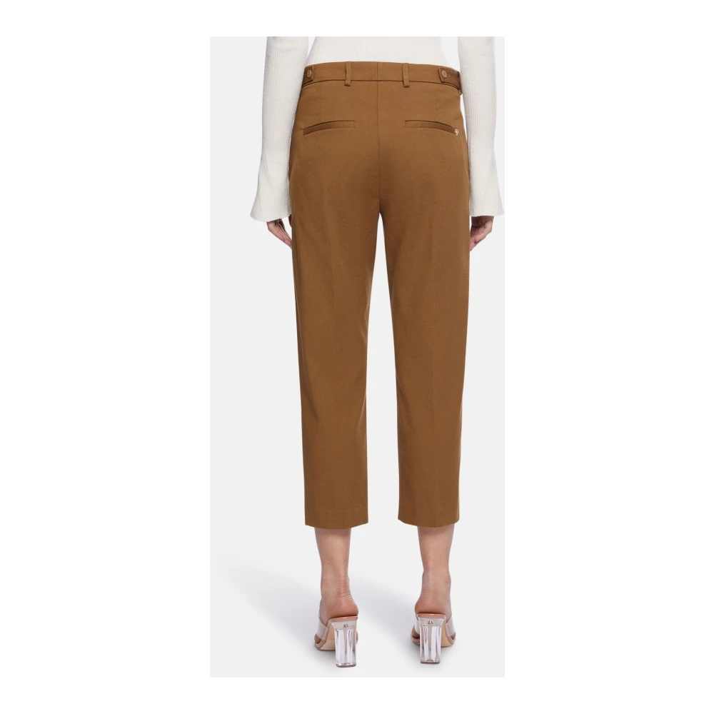 Dondup Wortelkatoenen gabardine broek Brown Dames