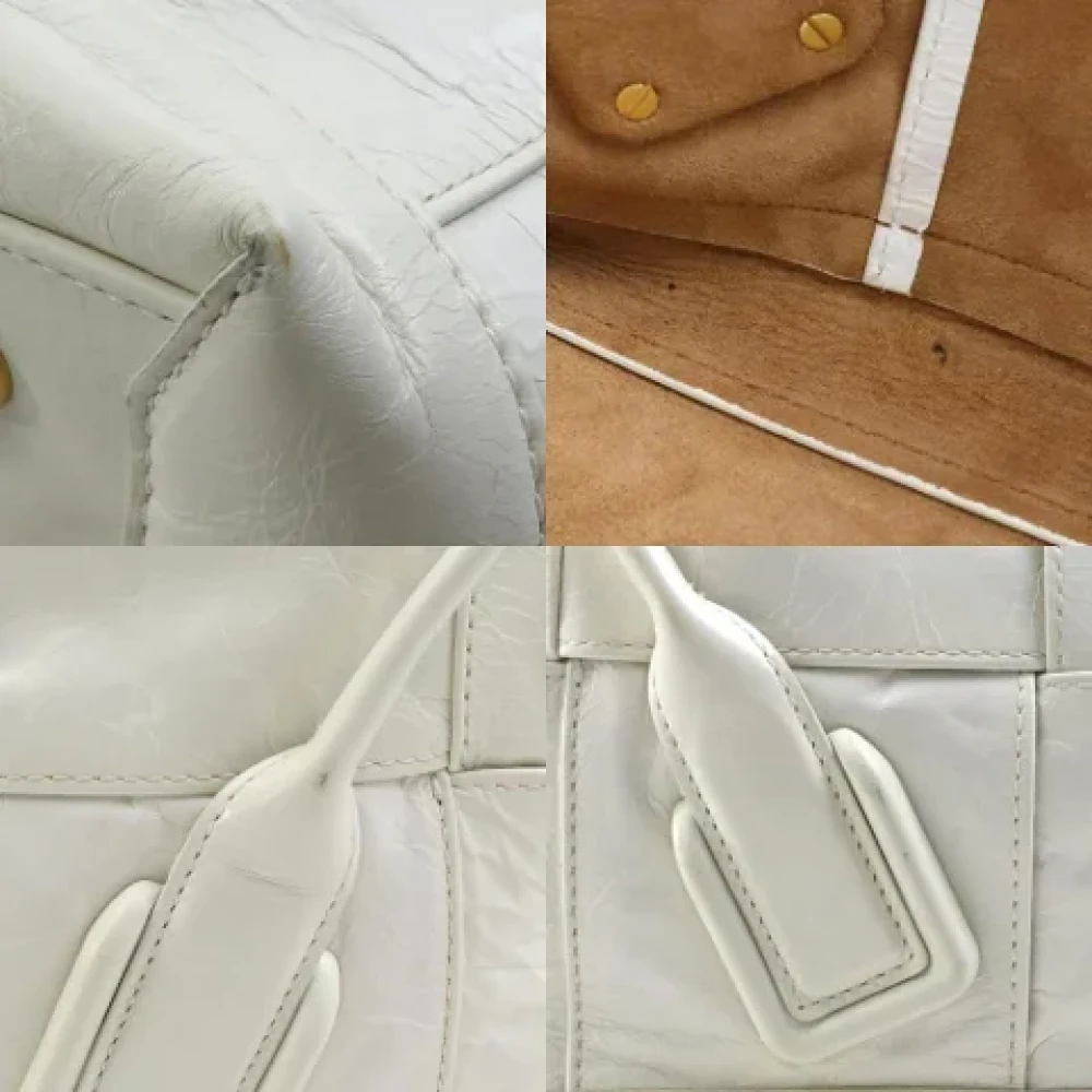 Bottega Veneta Vintage Pre-owned Leather handbags White Dames