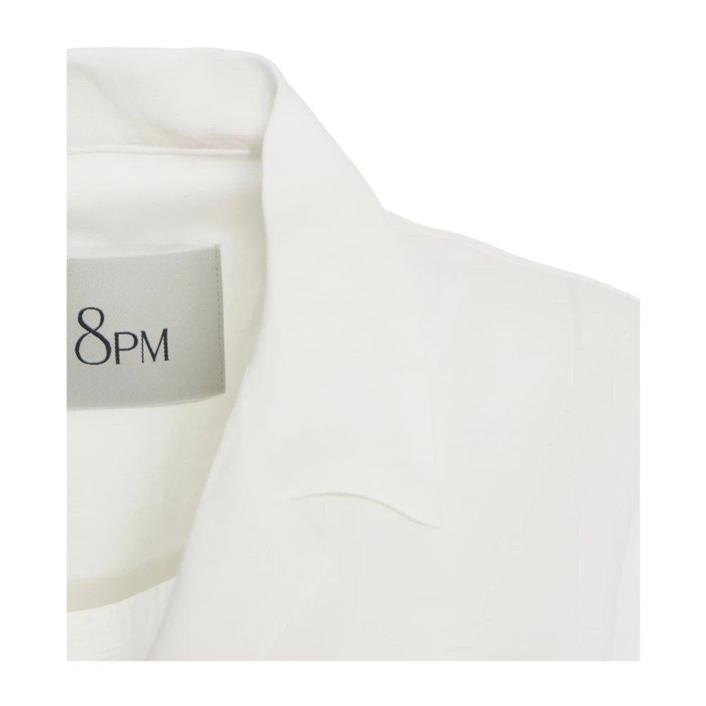 8pm Witte Linnen Blouse White Dames
