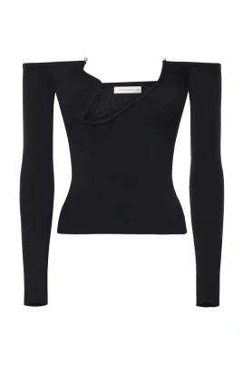 Odessa Arced Stickad L/S Top
